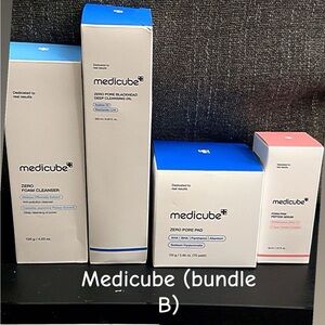 Medicube Skincare Cleanser & Exfoliant Set - Blue and White
